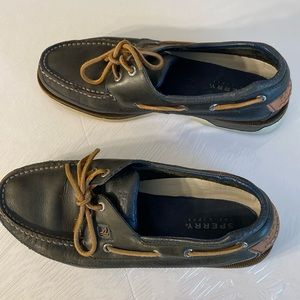 SPERRY TOP Sider boat Shoes Green leather - Mens 9.5